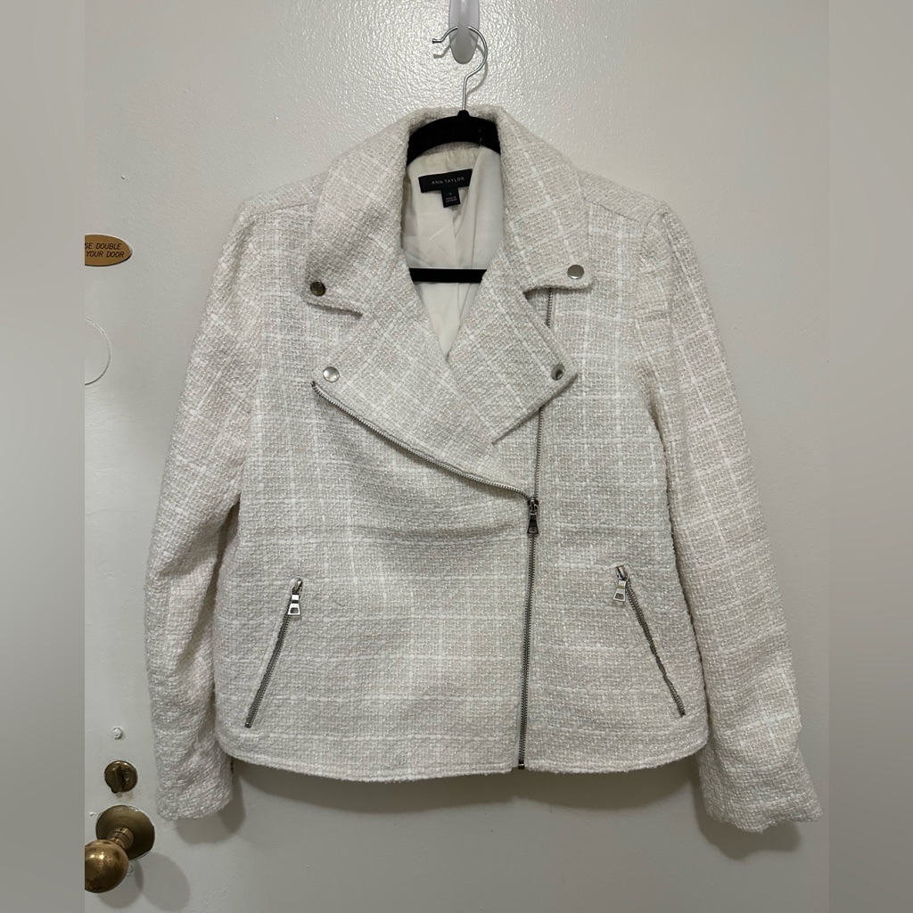 White Ann Taylor Jacket Size 12